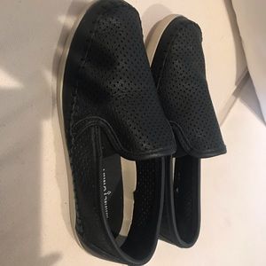 Minnetonka Black Slides